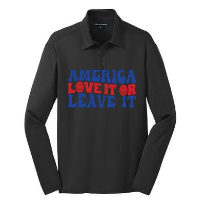 Retro Memorial Day , Ameri Silk Touch Performance Long Sleeve Polo