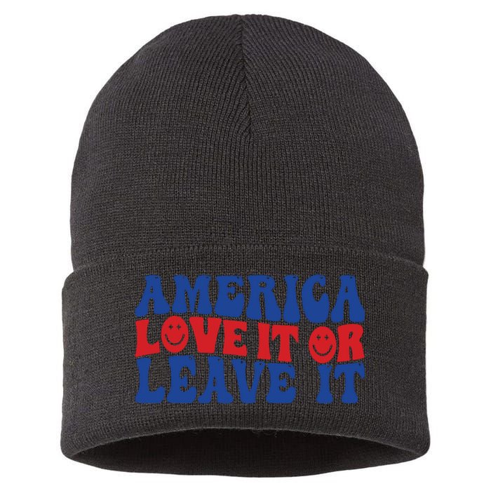 Retro Memorial Day , Ameri Sustainable Knit Beanie