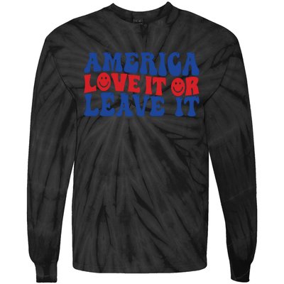 Retro Memorial Day , Ameri Tie-Dye Long Sleeve Shirt