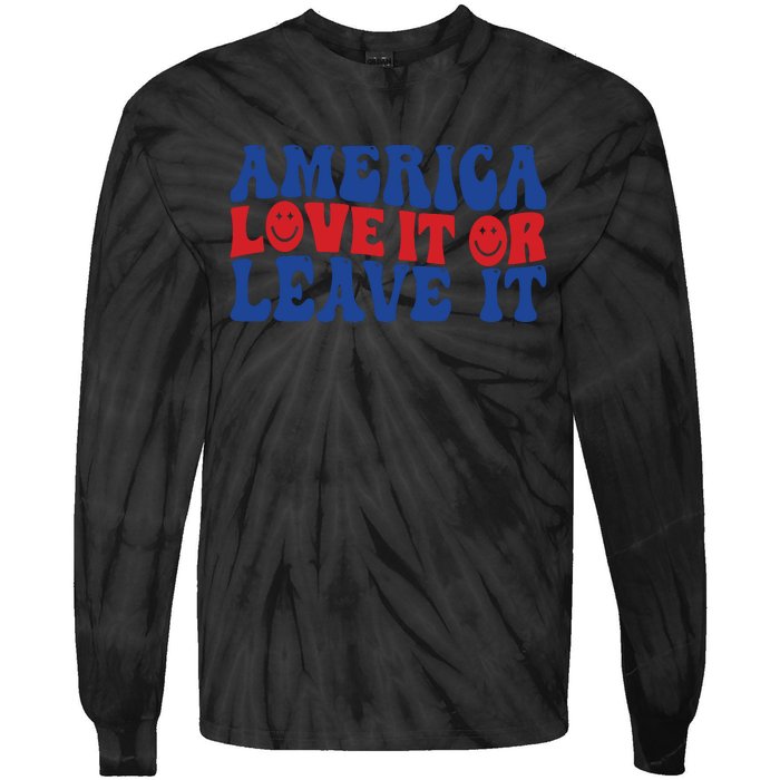 Retro Memorial Day , Ameri Tie-Dye Long Sleeve Shirt