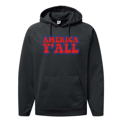 Retro Memorial Day America Performance Fleece Hoodie