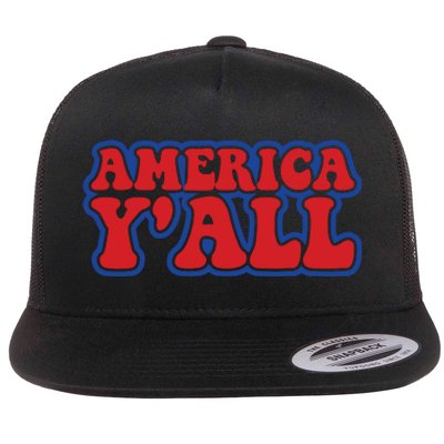 Retro Memorial Day America Flat Bill Trucker Hat