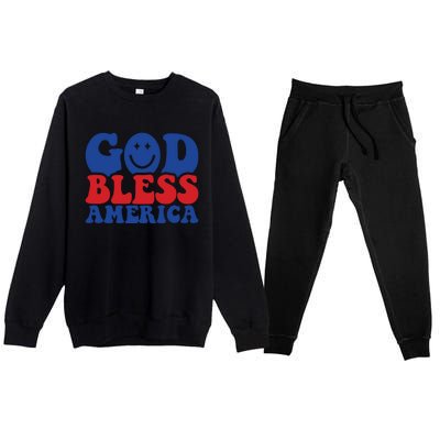 Retro Memorial Day America Premium Crewneck Sweatsuit Set