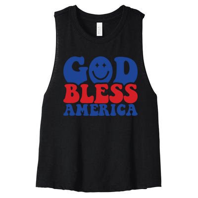 Retro Memorial Day America Women's Racerback Cropped Tank