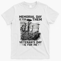 Retro Memorial Day Is For Them VeteranS Day Is For Me T-Shirt