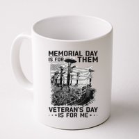 Retro Memorial Day Is For Them VeteranS Day Is For Me Mug