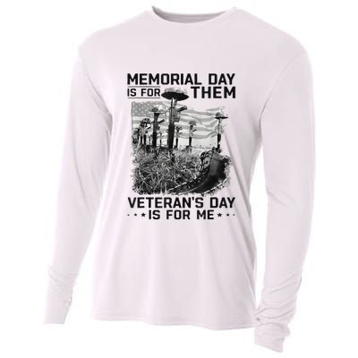 Retro Memorial Day Is For Them VeteranS Day Is For Me Cooling Performance Long Sleeve Crew