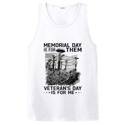 Retro Memorial Day Is For Them VeteranS Day Is For Me PosiCharge Competitor Tank