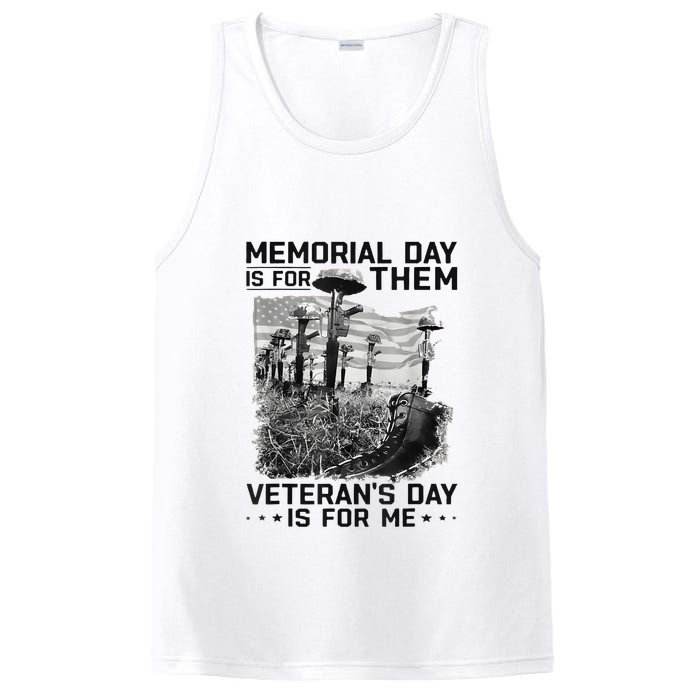 Retro Memorial Day Is For Them VeteranS Day Is For Me PosiCharge Competitor Tank