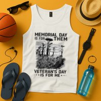 Retro Memorial Day Is For Them VeteranS Day Is For Me Tank Top
