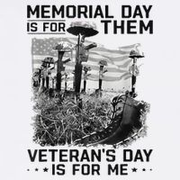 Retro Memorial Day Is For Them VeteranS Day Is For Me Short Acrylic Beanie