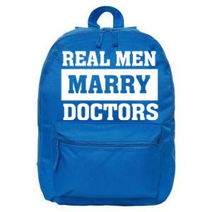 Real Marry Doctors Proud Husband Of Wife Spouse Funny Gift 16 in Basic Backpack