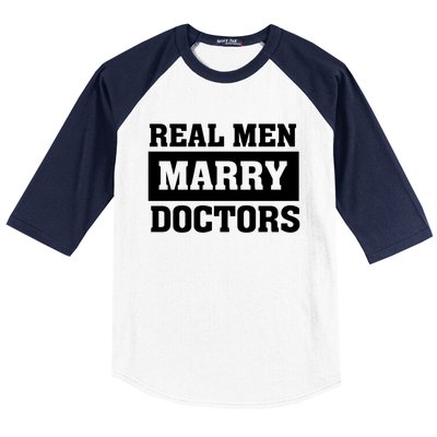 Real Marry Doctors Proud Husband Of Wife Spouse Funny Gift Baseball Sleeve Shirt