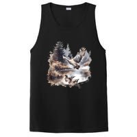 Retro Mallard Ducks Fall Pond Scene PosiCharge Competitor Tank