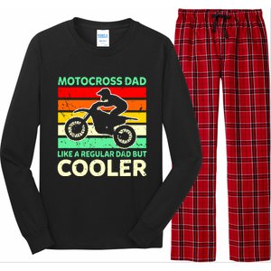 Retro Motocross Dad Like A Regular Dad But Cooler Meaningful Gift Long Sleeve Pajama Set