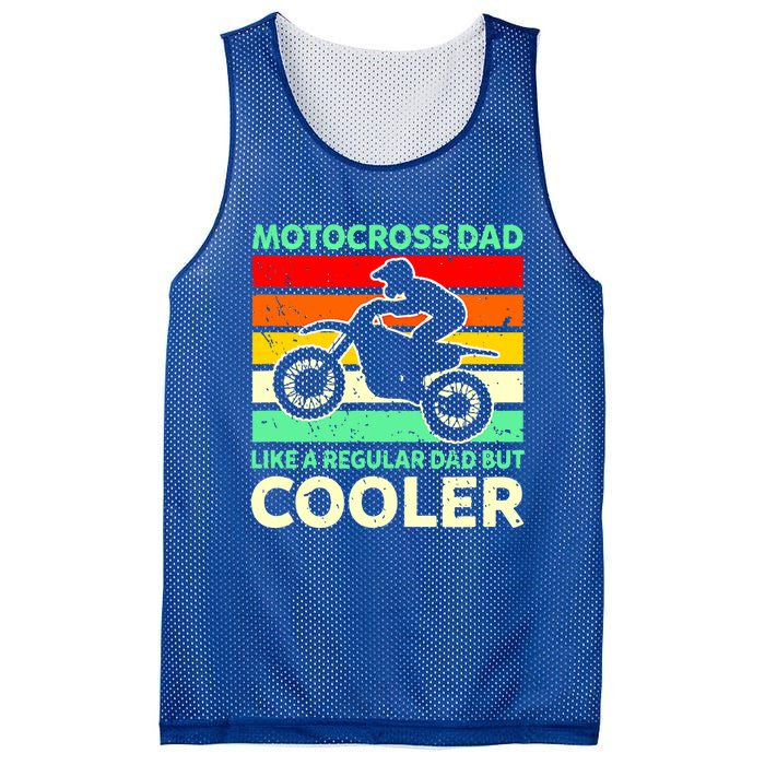 Retro Motocross Dad Like A Regular Dad But Cooler Meaningful Gift Mesh Reversible Basketball Jersey Tank