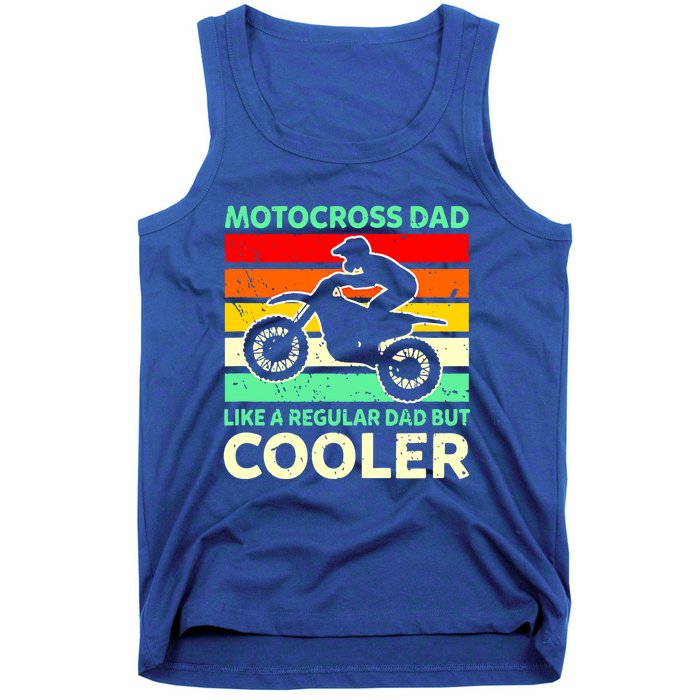 Retro Motocross Dad Like A Regular Dad But Cooler Meaningful Gift Tank Top