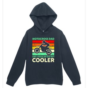 Retro Motocross Dad Like A Regular Dad But Cooler Meaningful Gift Urban Pullover Hoodie