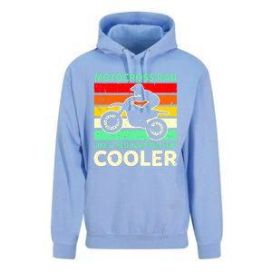 Retro Motocross Dad Like A Regular Dad But Cooler Meaningful Gift Unisex Surf Hoodie