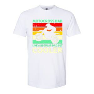 Retro Motocross Dad Like A Regular Dad But Cooler Meaningful Gift Softstyle CVC T-Shirt