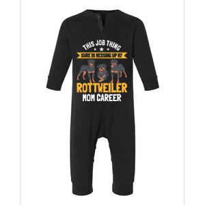 Rottweiler Mom Dog Owner Breeders Fur Parent Mother's Day Infant Fleece One Piece