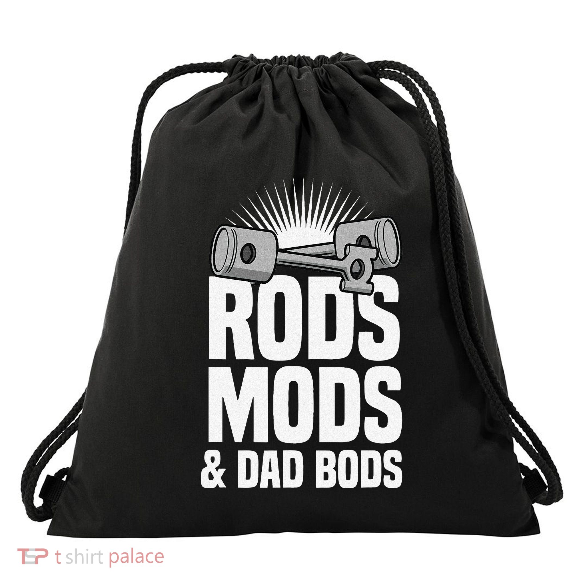Rods Mods & Dad Bods Drawstring Bag