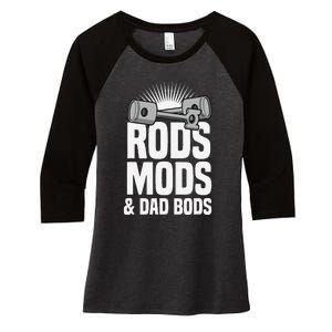 Rods Mods & Dad Bods Women's Tri-Blend 3/4-Sleeve Raglan Shirt