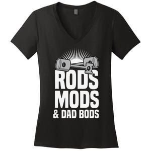 Rods Mods & Dad Bods Women's V-Neck T-Shirt