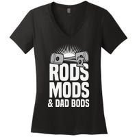 Rods Mods & Dad Bods Women's V-Neck T-Shirt