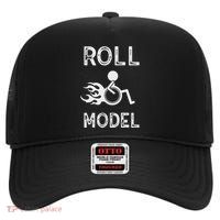 Roll Model Disability Awareness Pwd Wheelchair Model High Crown Mesh Back Trucker Hat