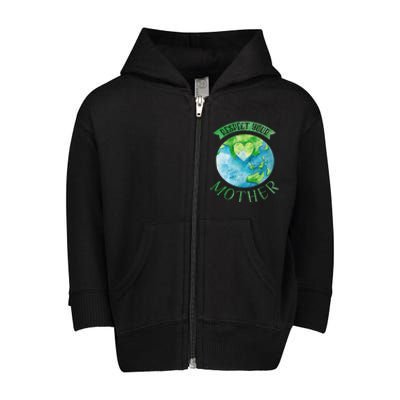 Respect Mother Earth Day Planet Climate Change Environmental Premium Toddler Zip Fleece Hoodie