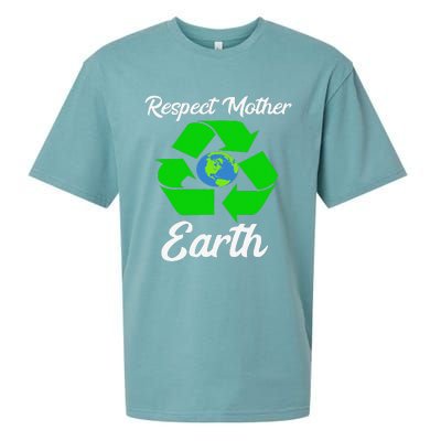 Respect Mother EarthFunny Earth Days Sueded Cloud Jersey T-Shirt