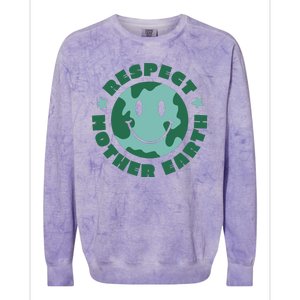 Respect Mother Earth Planet Colorblast Crewneck Sweatshirt