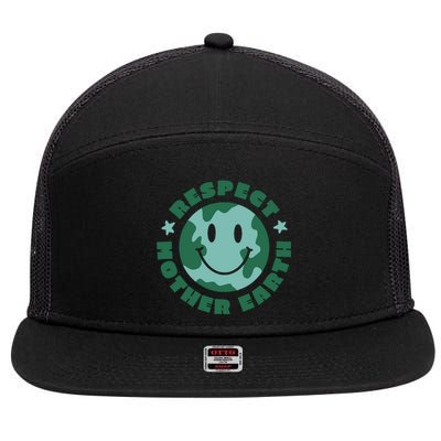 Respect Mother Earth Planet 7 Panel Mesh Trucker Snapback Hat