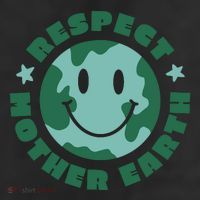 Respect Mother Earth Planet 7 Panel Mesh Trucker Snapback Hat