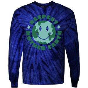 Respect Mother Earth Planet Tie-Dye Long Sleeve Shirt