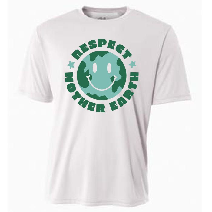 Respect Mother Earth Planet Cooling Performance Crew T-Shirt