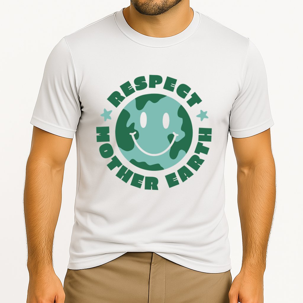 Respect Mother Earth Planet Cooling Performance Crew T-Shirt