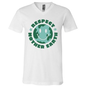 Respect Mother Earth Planet V-Neck T-Shirt