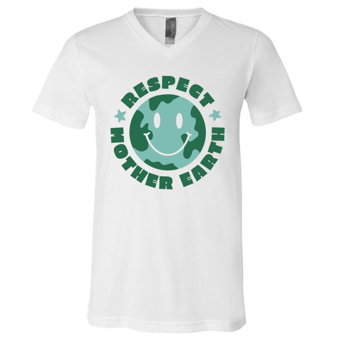 Respect Mother Earth Planet V-Neck T-Shirt