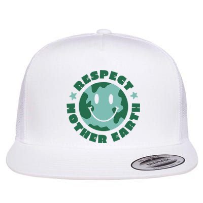 Respect Mother Earth Planet Flat Bill Trucker Hat