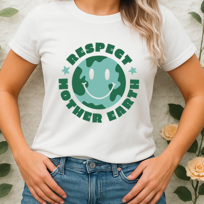 Respect Mother Earth Planet Womens T-Shirt
