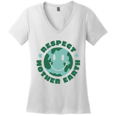 Respect Mother Earth Planet Women's V-Neck T-Shirt