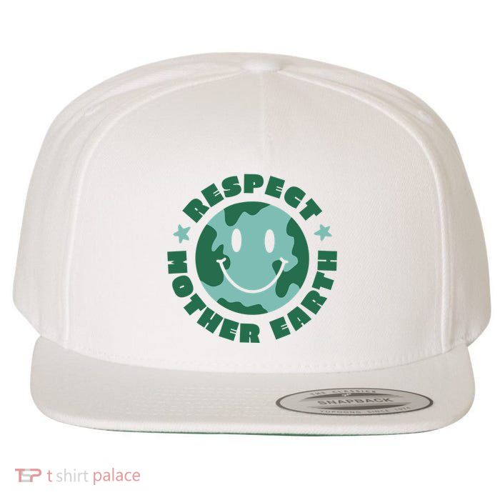 Respect Mother Earth Planet Wool Snapback Cap