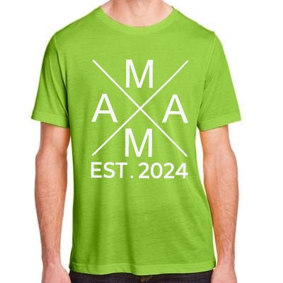 Retro Mama Est 2024 Happy Mothers Day Adult ChromaSoft Performance T-Shirt