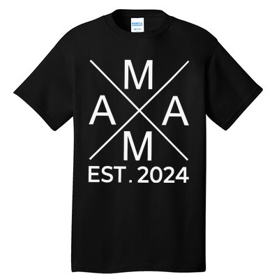 Retro Mama Est 2024 Happy Mothers Day Tall T-Shirt