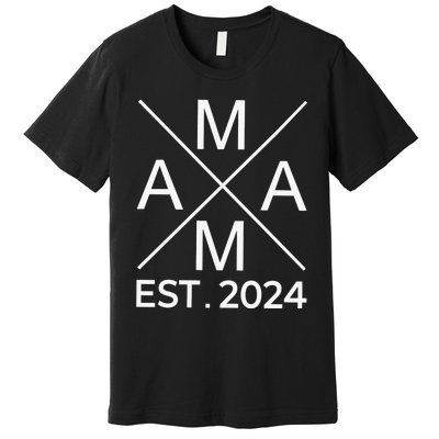 Retro Mama Est 2024 Happy Mothers Day Premium T-Shirt