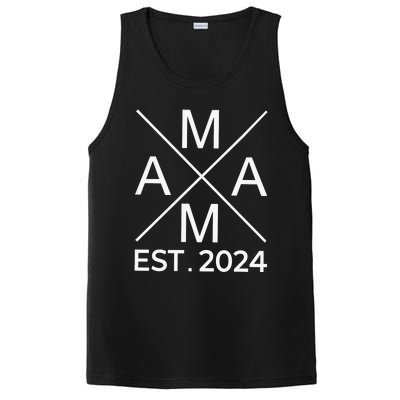 Retro Mama Est 2024 Happy Mothers Day PosiCharge Competitor Tank