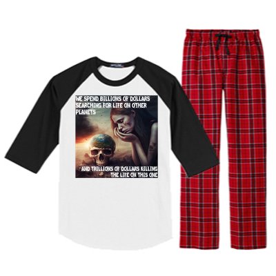 Respect Mother Earth Our Planet To Live Gift Raglan Sleeve Pajama Set