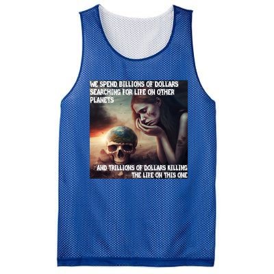 Respect Mother Earth Our Planet To Live Gift Mesh Reversible Basketball Jersey Tank